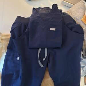 Navy Blue Figs - Top and Bottom Jogger Style
